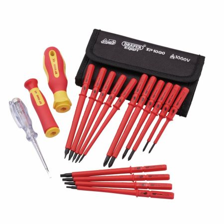 Draper XP1000 VDE Interchangeable Blade Screwdriver Set (18 Piece) | 05776