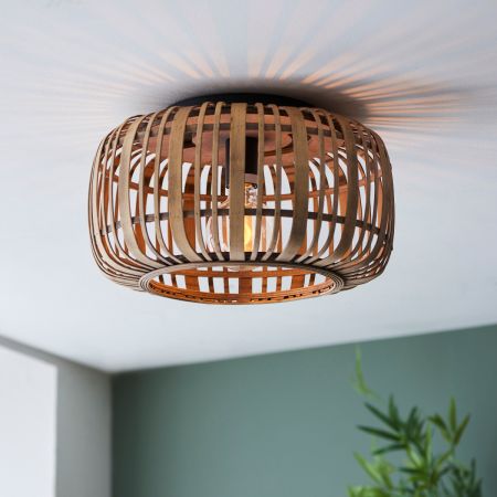 Endon Lighting Mathias Bamboo Flush Fitting Natural | 101776