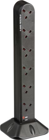 Knightsbridge 12 Gang 2 Metre Surge Protected Tower 12GTOWER