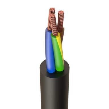 H07RN-F 4mm 3 Core Heavy-Duty Rubber Flexible Cable (Sold Per Meter) | 43FH07RNF