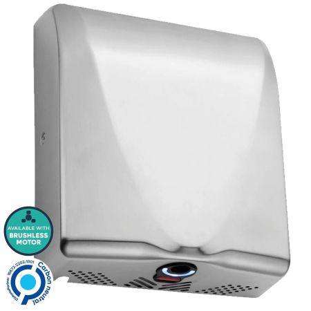 Dryflow BDST02 BulletDri Hand Dryer with HEPA Brushed Satin