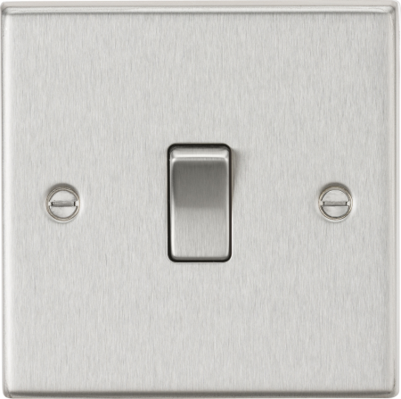 Knightsbridge 10AX 1G Brushed Chrome Intermediate Switch | CS12BC
