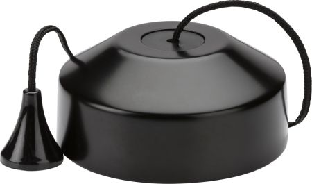 Knightsbridge 10AX 2-Way Bathroom Pull Cord Switch Matt Black | 8300MB