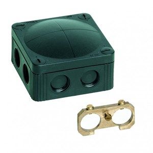 Wiska COMBI 308 Earthing Junction Box 85X85X51mm Black | 308ECB