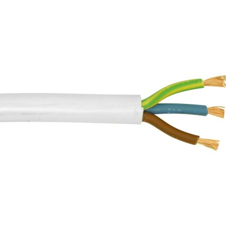 Jaylow 3093Y 0.75mm² Heat Resistant Flexible Cable White (100m Drum)
