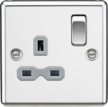 MLA 13A 1G DP Polished Chrome Socket with Grey Insert | CL7PCG