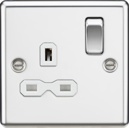 MLA 13A 1G DP Polished Chrome Socket with White Insert | CL7PCW