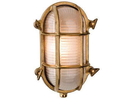 Firstlight Nautic 3433BR Nautic Wall / Flush Ceiling Fitting Brass with Frosted Glass