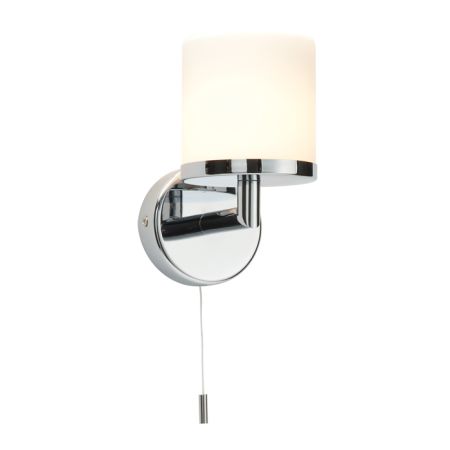 Saxby 39608 Lipco 1 Light Bathroom Switched Chrome Wall Light