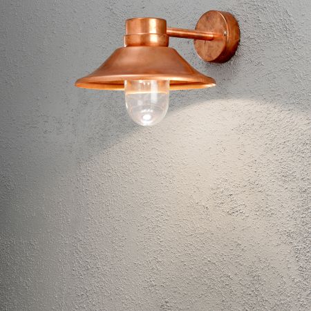 Konstsmide Vega IP54 8w LED Wall Light Copper effect 412-900