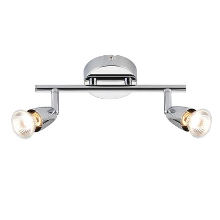 Endon Lighting Amalfi 2 Light Spotlight Bar Chrome Plate 43278
