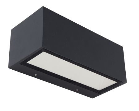 Lutec 5189101118 Gemini 20W Anthracite Grey Die-Cast Aluminium Wall Light