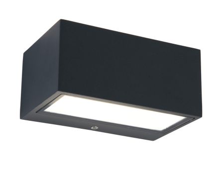 Lutec 5189102118 Gemini Anthracite Grey Die-Cast Aluminium Wall Light