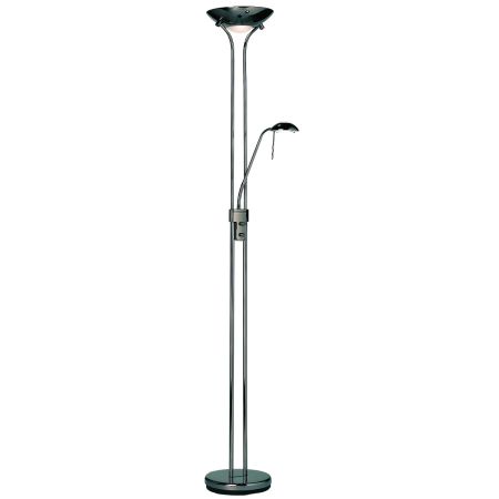 Endon Rome Mother & child task 2 Light Floor Lamp Black Chrome | ROME-BC