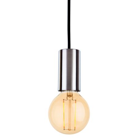 Firstlight Berkeley 1 Light Pendant Suspension Brushed Steel
