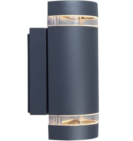 Lutec Focus Up & Down Exterior Wall Light Anthracite Grey | 5604011118