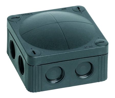 Wiska COMBI 308 IP66/67 Weatherproof Junction Box 85x85x51mm Black |10060581