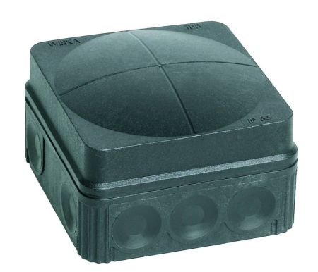 Wiska COMBI 108/5/S IP66/67 Weatherproof Junction Box 76x76x51mm Black 61998