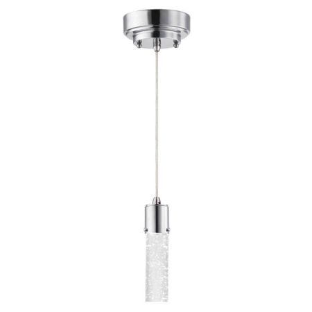 Westinghouse 1 Light 8w LED Pendant Chrome and Bubble Glass 63079