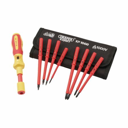 Draper XP1000 VDE Interchangeable Torque Screwdriver Set (9 Piece) | 65372