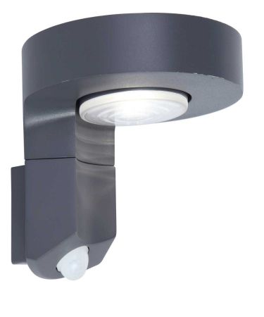 Lutec Diso P9067-PIRGR Integrated Solar Panel PIR Wall Light