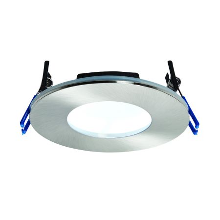 Saxby OrbitalPLUS Satin Nickel IP65 9W 4000k Slimline LED Downlight | 69884