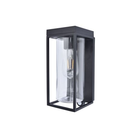 Lutec Flair Solar Powered PIR Wall lantern Matt Black | 6988804012