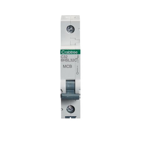 Crabtree Loadstar Type C 32A Single Pole 10kA Miniature Circuit Breaker | 6HS32C