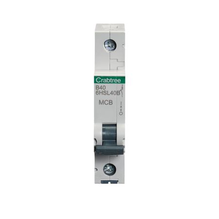 Crabtree Loadstar Type B 40A Single Pole 10kA Miniature Circuit Breaker | 6HSL40B