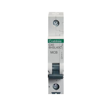 Crabtree Loadstar Type C 40A Single Pole 10kA Miniature Circuit Breaker | 6HS40C