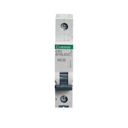 Crabtree Loadstar Type C 63A Single Pole 10kA Miniature Circuit Breaker | 6HS63C