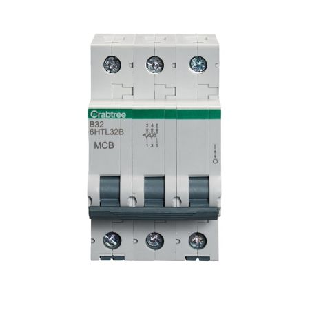 Crabtree Loadstar Type B 32A Triple Pole 10kA MCB | 6HTL32B