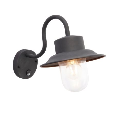 Endon Lighting Chesham PIR 1 Light Wall Light 40w Black 70331