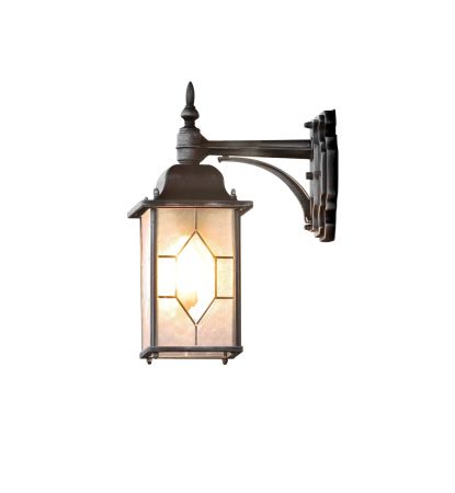 Konstsmide 7248-759 Milano Hanging Wall Lantern Black and Silver