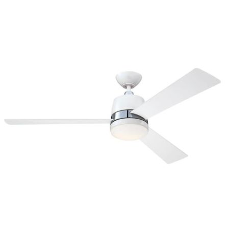 Westinghouse Tristan 52” White & Brushed Nickel Indoor Ceiling Fan & Light | 73039