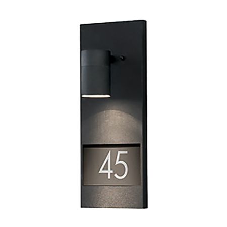 Konstsmide Modena IP44 House Number Wall Light Matt Black 7655-750
