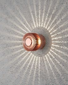 Konstsmide 7900-900 Monza 3w LED Wall Light IP54 Copper Colour Wall shot