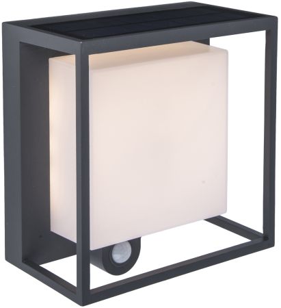 Lutec Curtis Integrated 3w LED PIR Solar Wall Light | 6934601118