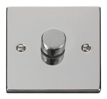 Click Deco Polished Chrome 1 Gang 100W LED Dimmer | VPCH161