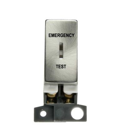 Click MiniGrid MD029BS Brushed Steel Double Pole Keyswitch Emergency Test Module