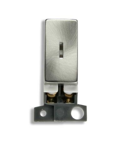 Click MiniGrid MD046BS Brushed Steel Double Pole Keyswitch Module