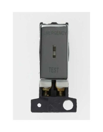 Click MiniGrid MD029CH Polished Chrome Double Pole Keyswitch Emergency Test Module