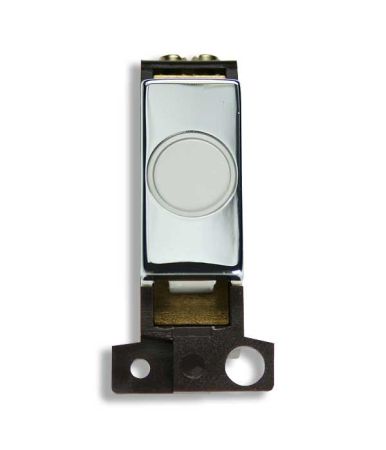 Click MiniGrid MD017WHCH White Polished Chrome 20A Flex Outlet Module