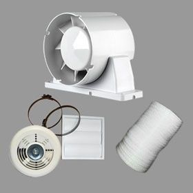 Airflow Aura 100mm Shower Fan Kit with Timer & LED Light 9041421