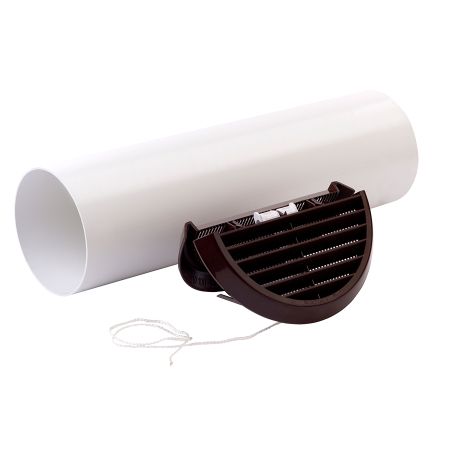 Xpelair SSWKBR Simply Silent 100mm Easy-Fit Wall Kit Round-Brown 92993AB