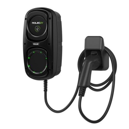 Rolec Wallpod Smart 7.4kw 5m Tethered Ev Charger Black | ROLEC4140B