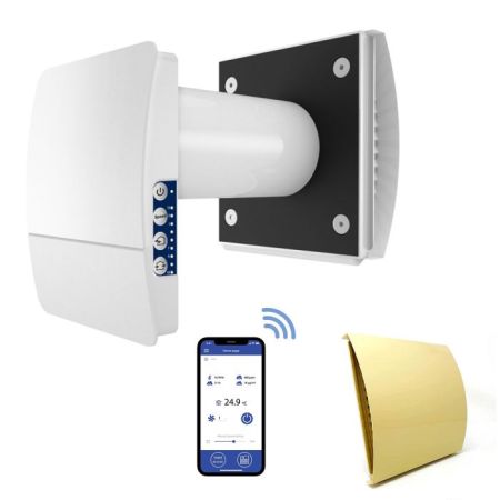 Blauberg Vento-Mini Decentralised Single Room Heat Recovery Fan Unit WiFi Sand Cowl