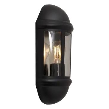 Ansell Latina E27 Half Lantern Photocell Black | ALHL/PC/BL