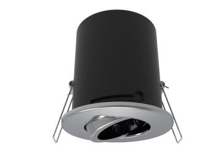 Kosnic Aliso Fire-Rated IP20 Tilt Downlight Polished Chrome | ALI20T-CHM