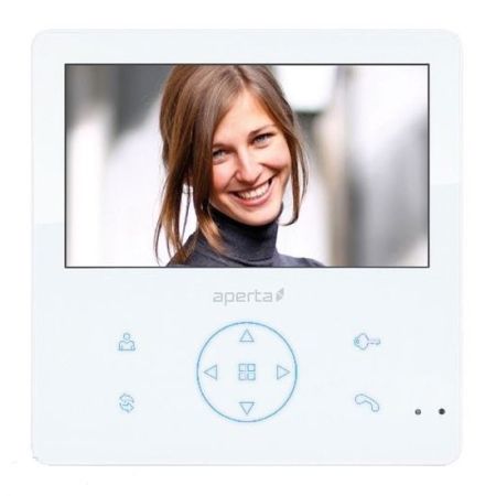 ESP Aperta Colour Video Door Entry Monitor with Record Facility - White APMONWG